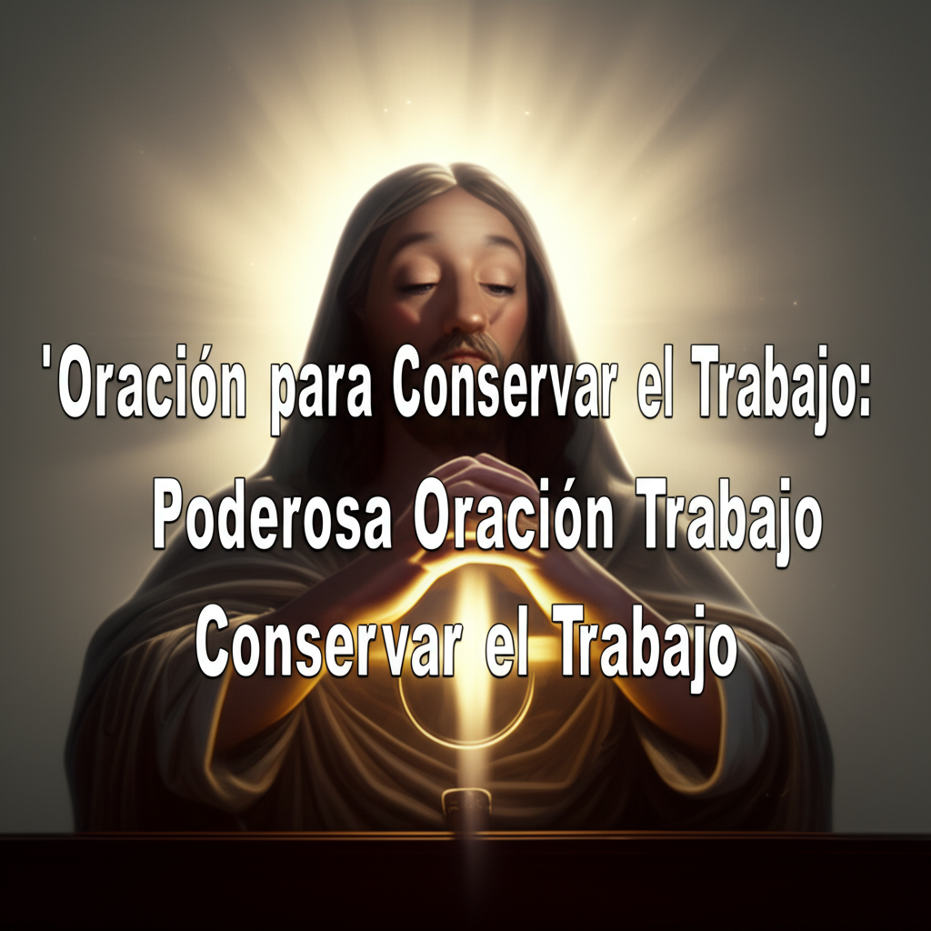 Oración para Conservar el Trabajo: Poderosa Oración Trabajo Conservar el Trabajo