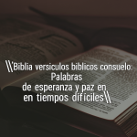 Biblia versiculos biblicos consuelo: Palabras de esperanza y paz en tiempos difíciles